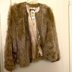 NWT INC  faux fur jacket size: M